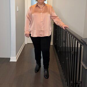 SPANX Better Than Silk Button Down 'Vintage Rose' 2X  NWT